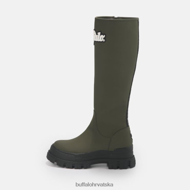 kaki Buffalo aspha rain hi boot flat vegan |čizme TDD6T232